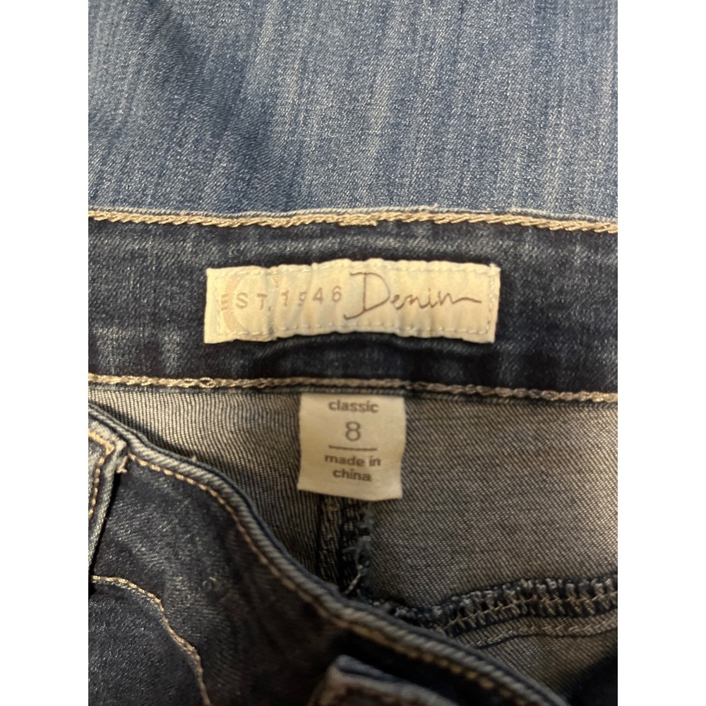 EST 1946 Denim Women's Classic Blue Jeans Size 8 Embroidered Back Pockets - Picture 3 of 5